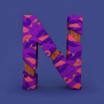 3D Patterned Alphabet-N