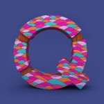 3D Patterned Alphabet-Q