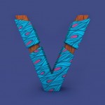 3D Patterned Alphabet-V