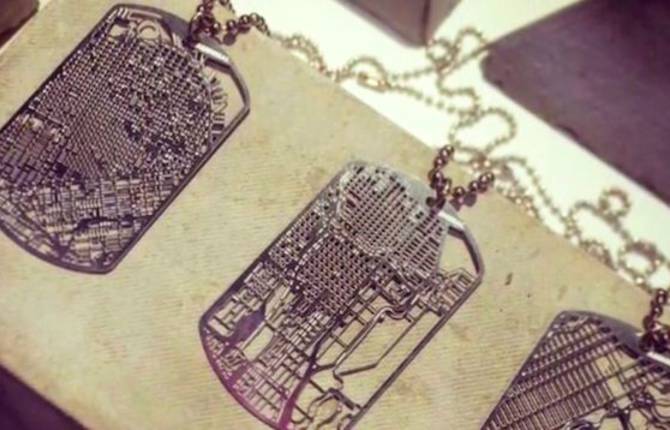 City Maps Turned into Necklaces