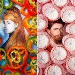 Classical Paintings Covered with Colorful Elements