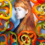 Classical Paintings Covered with Colorful Elements-23b