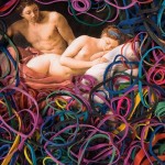 Classical Paintings Covered with Colorful Elements-32