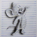Curved Notebook Lines Reliefs-3
