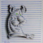 Curved Notebook Lines Reliefs-6