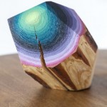 Gradient Painted Piece of Wood-0