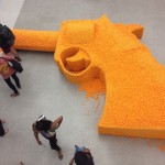 Gun Sculpture Made with Cheese Puffs_0