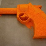 Gun Sculpture Made with Cheese Puffs_1