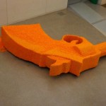 Gun Sculpture Made with Cheese Puffs_2