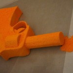 Gun Sculpture Made with Cheese Puffs_4