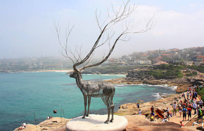 Steel Animal Sculptures on The Beach