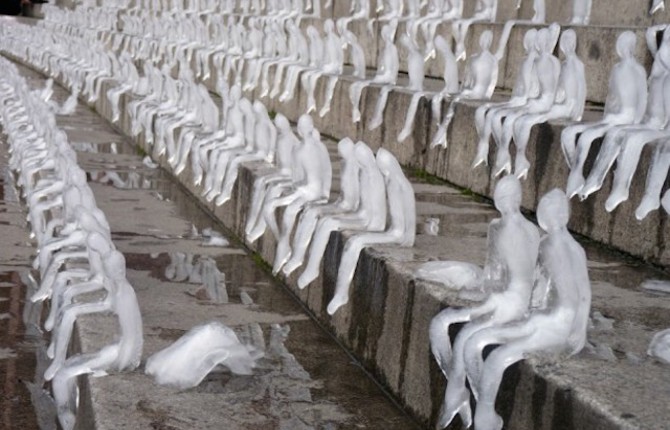 Army of Melting Ice Sculptures