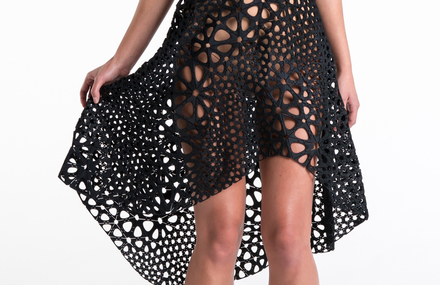Flowing 3D Printed Plastic Dress