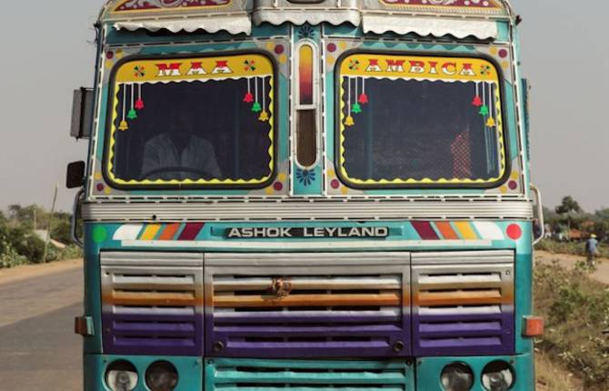 Indian Technicolor Trucks Photography