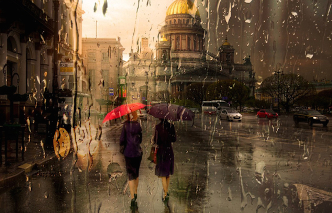 Rainy Cityscape Photography