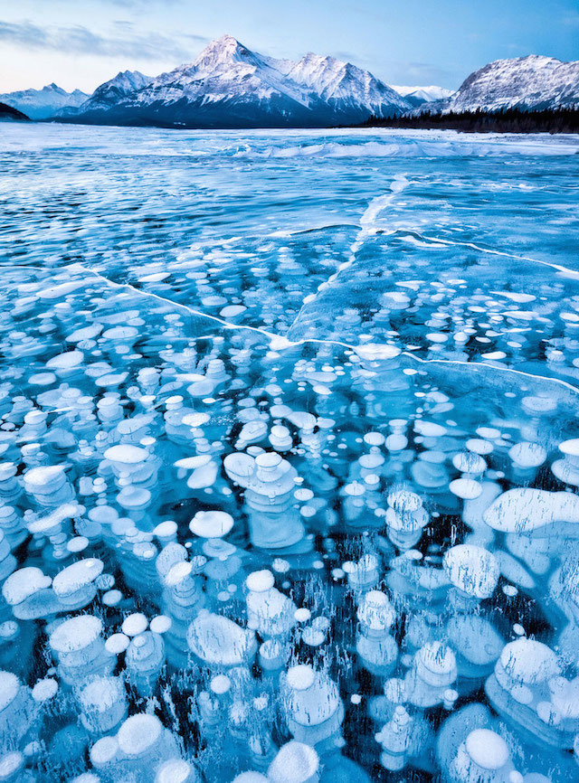 00Bubbles Under The Ice of Abraham Lake by Emmanuel Coupe