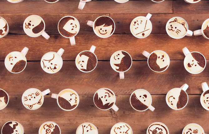 Animation Made With Cups Of Latte