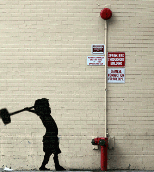 Banksy Street Art in Animated GIF1