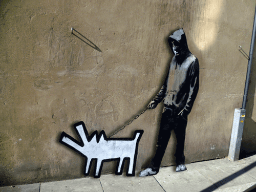 Banksy Street Art in Animated GIF2