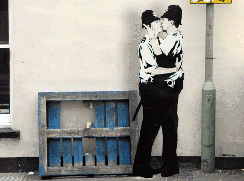 Banksy Street Art in Animated GIF3