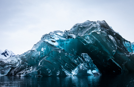 Flipped Iceberg in Antarctica Photography