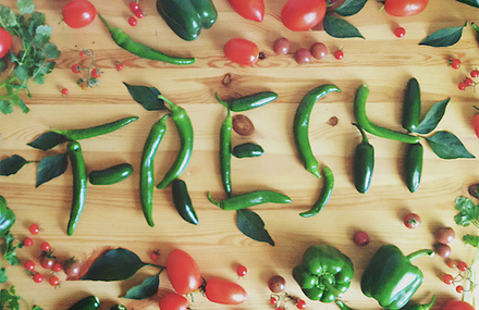 Food Typography by Becca Clason