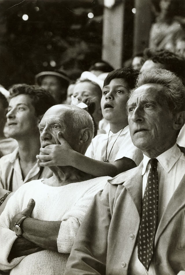 Picasso, his son and Cocteau by Brian Brake
