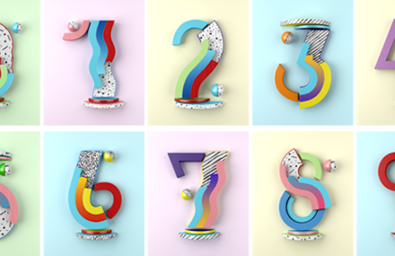 Numbers 3D Typography by Muokkaa