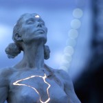 Cracked Light Woman Sculpture -3