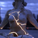 Cracked Light Woman Sculpture -4