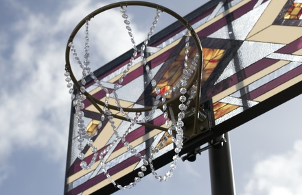 Hand Made Stained Glass Basketball Backboards