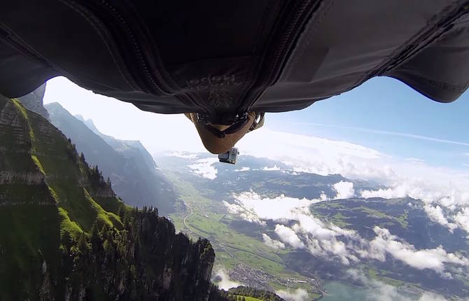 Majestic Wingsuit Flight in Switzerland