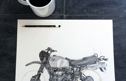 Pencil Drawings and Coffee Marks