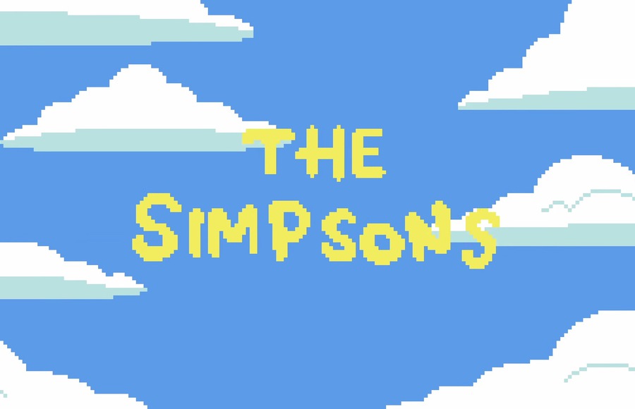 The Simpsons Opening in Pixel Art