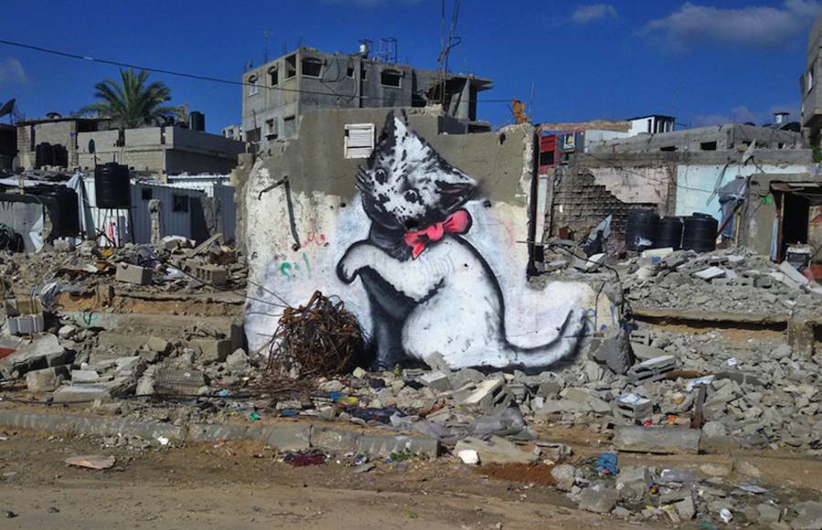 Street Art Pieces by Banksy in Gaza
