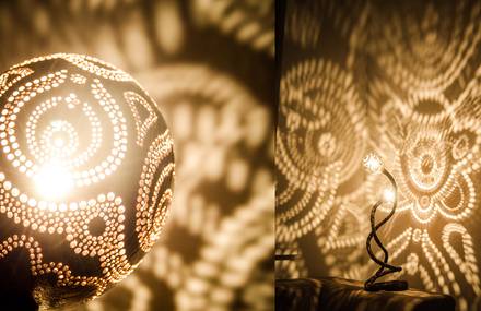 Handcrafted Lamps Create Mesmerising Light Patterns
