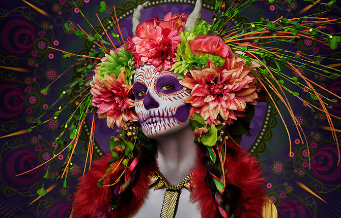Colourful Tribute To Day Of The Dead