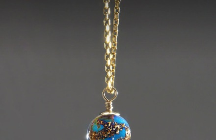 Glass Planets Necklaces Filled by the Ashes of Lost Ones