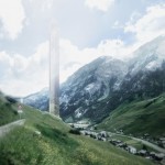 Mirrored Skyscraper in Swiss Valley_0