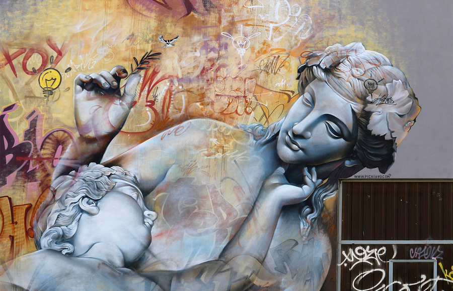 Murals of Greek Gods by Pichi & Avo
