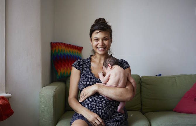 Portraits of Mothers with Their One Day Old Babies