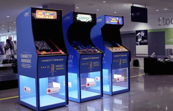 Charity Arcade in Swedish Airports