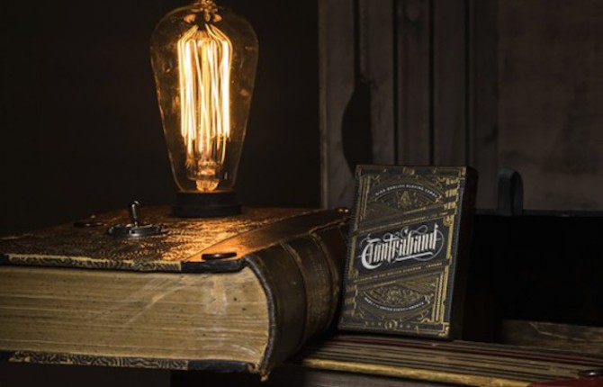 Contraband Book Lamp & Playing Cards