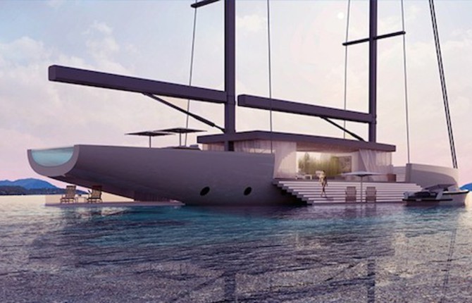 Luxury Glass Sailing Yacht