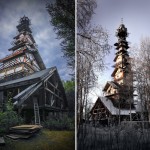 Abandonned Towers Over Alaskan Forest_0