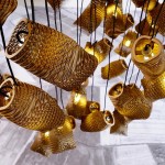 Cardboard Pendant Lights Installation_2