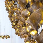 Cardboard Pendant Lights Installation_3