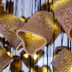 Cardboard Pendant Lights Installation_5
