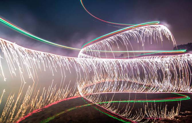 Fireworks on Drone