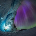 Glacier Illuminated by The Northern Lights -1